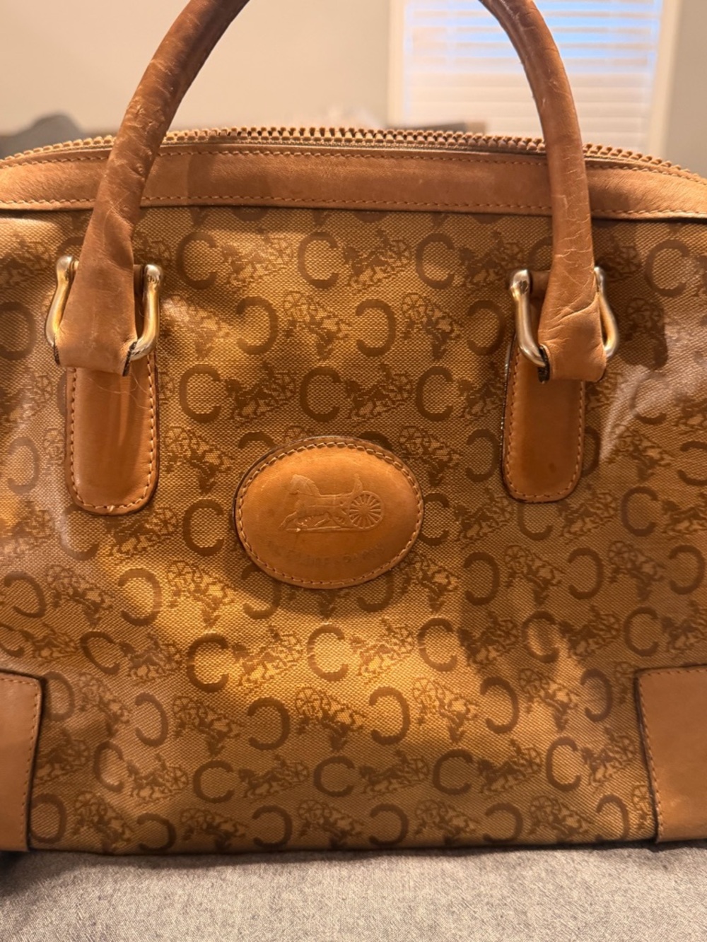 Celine Vintage Macadam Boston Handbag